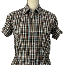 Load image into Gallery viewer, Vintage 100% Silk Shirt Dress Size Small