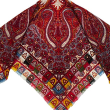 Load image into Gallery viewer, Natural Fiber Paisley Scarf 30" x 30"