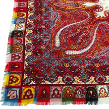 Load image into Gallery viewer, Natural Fiber Paisley Scarf 30" x 30"