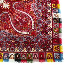 Load image into Gallery viewer, Natural Fiber Paisley Scarf 30" x 30"