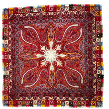 Load image into Gallery viewer, Natural Fiber Paisley Scarf 30" x 30"