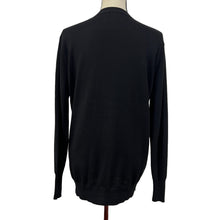 Load image into Gallery viewer, Merino Wool Cardigan Black Gold Button Small