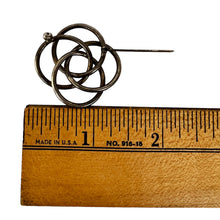 Load image into Gallery viewer, Vintage Sterling Silver Knot Brooch 2"