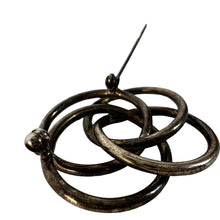 Load image into Gallery viewer, Vintage Sterling Silver Knot Brooch 2"