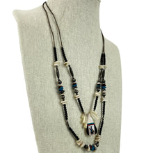 Load image into Gallery viewer, Native American Silver Bead Turquoise Pendant Necklace