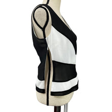 Load image into Gallery viewer, Sleeveless Black and White Womens Blouse