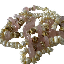 Load image into Gallery viewer, Beaded Rose Quartz Crystal Women's Necklace