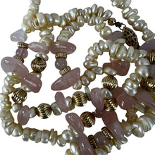 Load image into Gallery viewer, Beaded Rose Quartz Crystal Women's Necklace