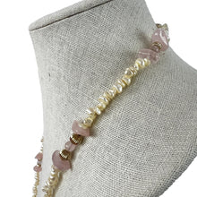 Load image into Gallery viewer, Beaded Rose Quartz Crystal Women's Necklace