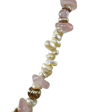 Load image into Gallery viewer, Beaded Rose Quartz Crystal Women's Necklace