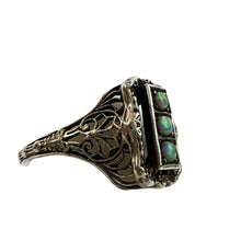 Load image into Gallery viewer, Vintage Natural Green Fire Opal 925 Sterling Silver Women Ring Jewelry