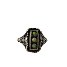 Load image into Gallery viewer, Vintage Natural Green Fire Opal 925 Sterling Silver Women Ring Jewelry