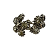 Load image into Gallery viewer, Mid Century Clip On Cluster Crystal Women Earrings