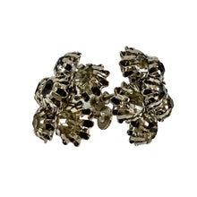 Load image into Gallery viewer, Mid Century Clip On Cluster Crystal Women Earrings