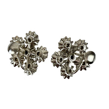 Load image into Gallery viewer, Mid Century Clip On Cluster Crystal Women Earrings