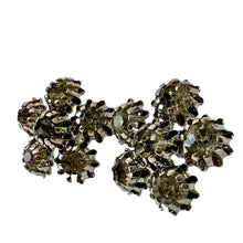 Load image into Gallery viewer, Mid Century Clip On Cluster Crystal Women Earrings