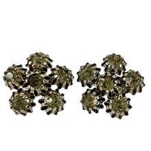 Load image into Gallery viewer, Mid Century Clip On Cluster Crystal Women Earrings