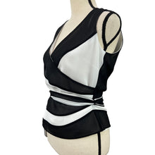 Load image into Gallery viewer, Sleeveless Black and White Womens Blouse
