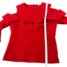 Load image into Gallery viewer, Ricky Freeman Cold Shoulder Blouse Womens Red Top Size 2