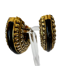 Load image into Gallery viewer, Hoop Woman Half Moon Earrings Gold Tone