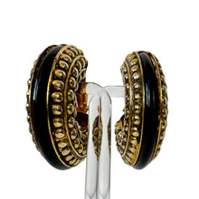 Load image into Gallery viewer, Hoop Woman Half Moon Earrings Gold Tone