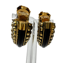 Load image into Gallery viewer, Hoop Woman Half Moon Earrings Gold Tone