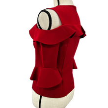 Load image into Gallery viewer, Ricky Freeman Cold Shoulder Blouse Womens Red Top Size 2