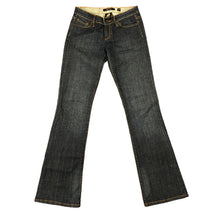 Load image into Gallery viewer, Y2K Ed Hardy Swarovski Crystal Skull Low Rise Flare Jeans Size 27