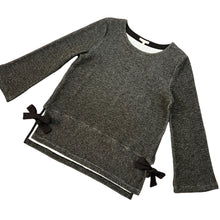 Load image into Gallery viewer, Gray Oversized Pullover Sweater with Bow Accents Size Medium