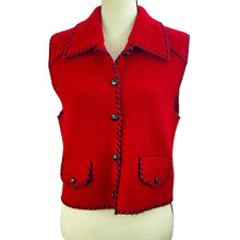 Load image into Gallery viewer, Cambridge Country Store Red Wool Vest Size Small