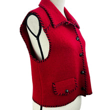 Load image into Gallery viewer, Cambridge Country Store Red Wool Vest Size Small