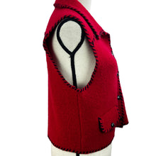 Load image into Gallery viewer, Cambridge Country Store Red Wool Vest Size Small