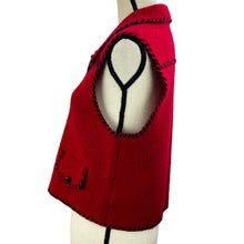 Load image into Gallery viewer, Cambridge Country Store Red Wool Vest Size Small