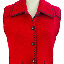 Load image into Gallery viewer, Cambridge Country Store Red Wool Vest Size Small