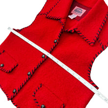 Load image into Gallery viewer, Cambridge Country Store Red Wool Vest Size Small