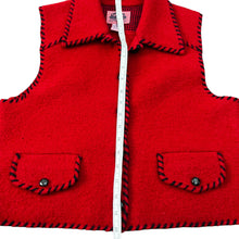 Load image into Gallery viewer, Cambridge Country Store Red Wool Vest Size Small