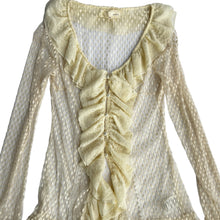 Load image into Gallery viewer, A'reve Anthropology Ruffled Lace Top Size Small