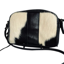 Load image into Gallery viewer, Leather Black & White Cowhide Crossbody Bag