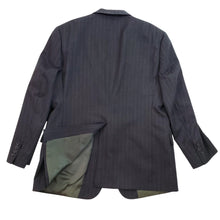 Load image into Gallery viewer, Hart Schaffner Marx Men’s Gray Striped Virgin Wool Suit Size 42R Pants W38"