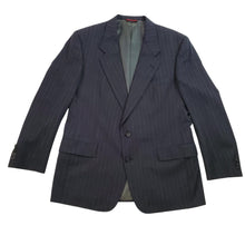 Load image into Gallery viewer, Hart Schaffner Marx Men’s Gray Striped Virgin Wool Suit Size 42R Pants W38"