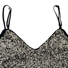 Load image into Gallery viewer, Banana Republic Sleeveless Womens Sparkling Silver Sequin Tank Top