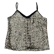 Load image into Gallery viewer, Banana Republic Sleeveless Womens Sparkling Silver Sequin Tank Top