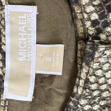 Load image into Gallery viewer, Michael Kors Midi Dress Snake Print Dress With Belt Size 2