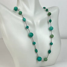 Load image into Gallery viewer, 925 Sterling Silver Turquoise Bead Necklace