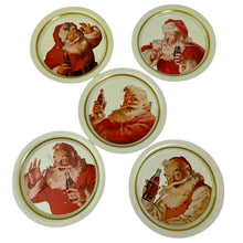 Load image into Gallery viewer, 1980s Coca Cola Santa Claus Coasters Set of 5