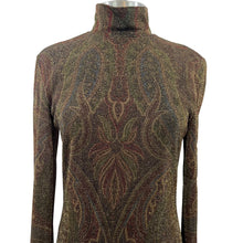 Load image into Gallery viewer, Vintage Linda Allard Ellen Tracy Long Sleeve Knit Turtleneck Glitter Dress