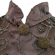 Load image into Gallery viewer, Classy Brown Beaded Sleeveless Cocktail Dress Size 6