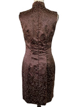 Load image into Gallery viewer, Francais by Huey Waltzer Brown Beaded Cocktail Dress - Size 6