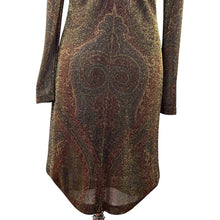 Load image into Gallery viewer, Vintage Linda Allard Ellen Tracy Long Sleeve Knit Turtleneck Glitter Dress