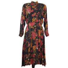 Load image into Gallery viewer, Long Sleeve Vintage Rayon Boho Floral Dress Size 6